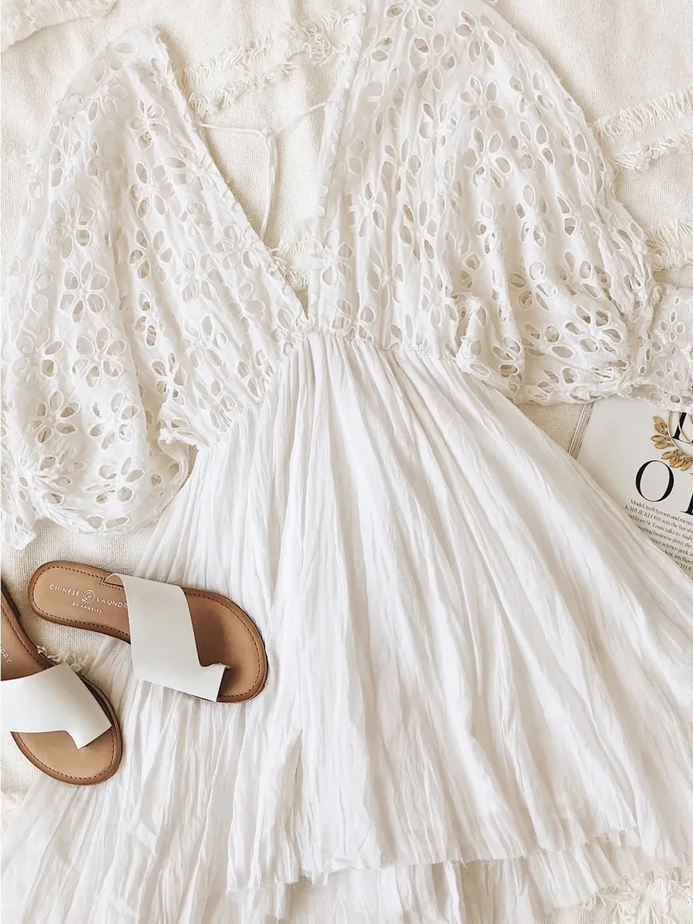 Free people Bella Note Eyelet Mini Dress